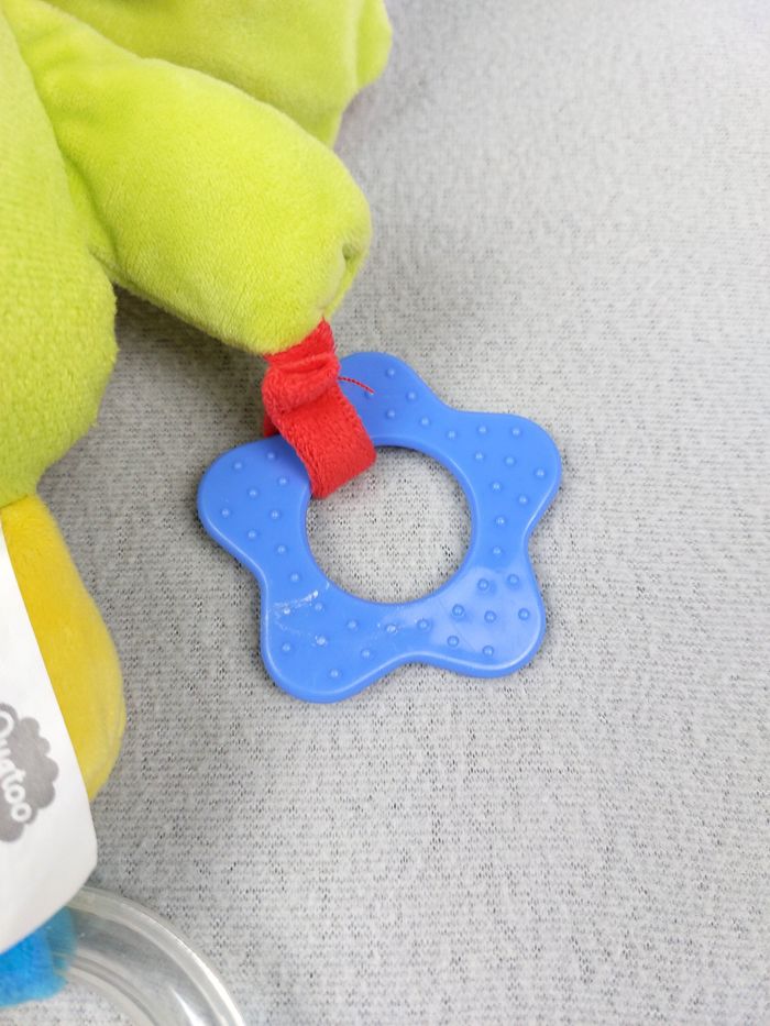 Doudou peluche éléphant éveil vert OUATOO FIRST LOGITOYS TTBE - photo numéro 3