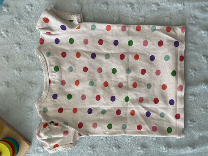 teeshirt manches longues blanc à pois multicolore 18/24 mois babygap - photo numéro 9