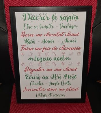Cadre personnalisé famille Noël