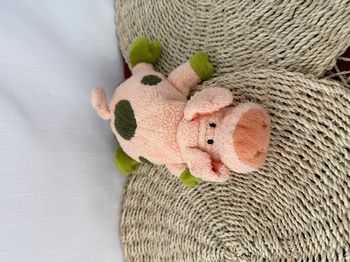Peluche cochon NICI Animaux de la ferme rose vert