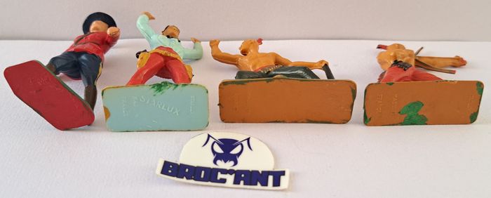 Lot de 4 figurines Starlux indiens et cowboys - photo numéro 3