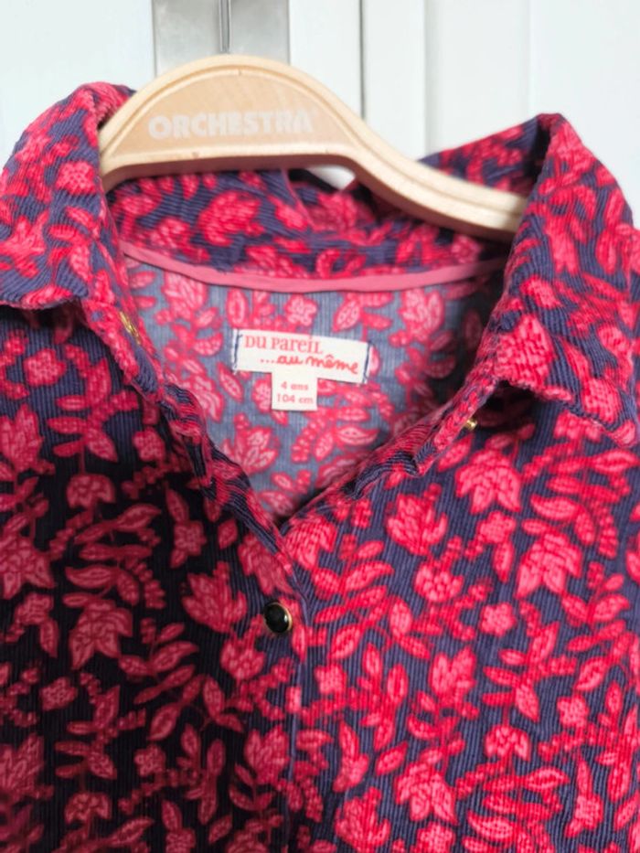 Robe fille.velours du pareil au même 4 ans - photo numéro 3