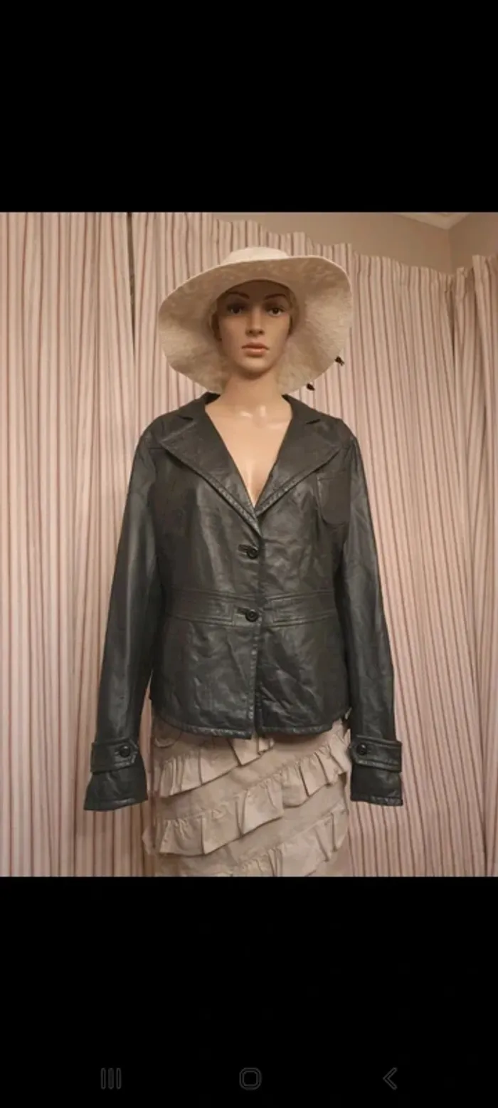 Belle Veste cuir Stills grise sans défauts taille L
