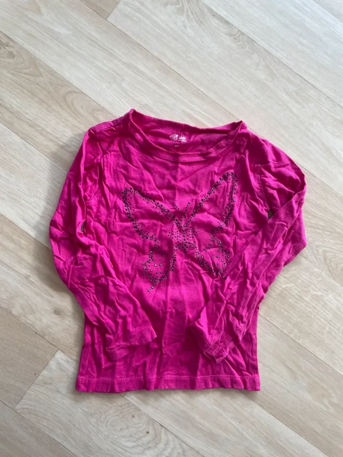 T-shirt manches longues fille 4 ans - photo numéro 3