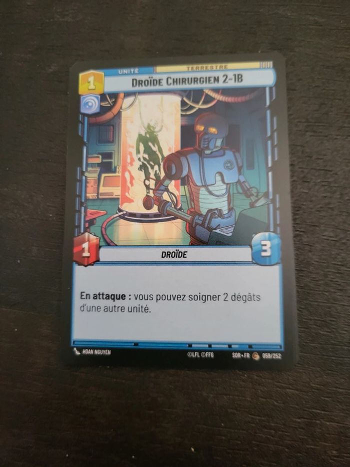 Carte Star Wars Unlimited Droide Chirurgien 2-1B