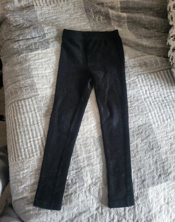 Legging noir côtelé