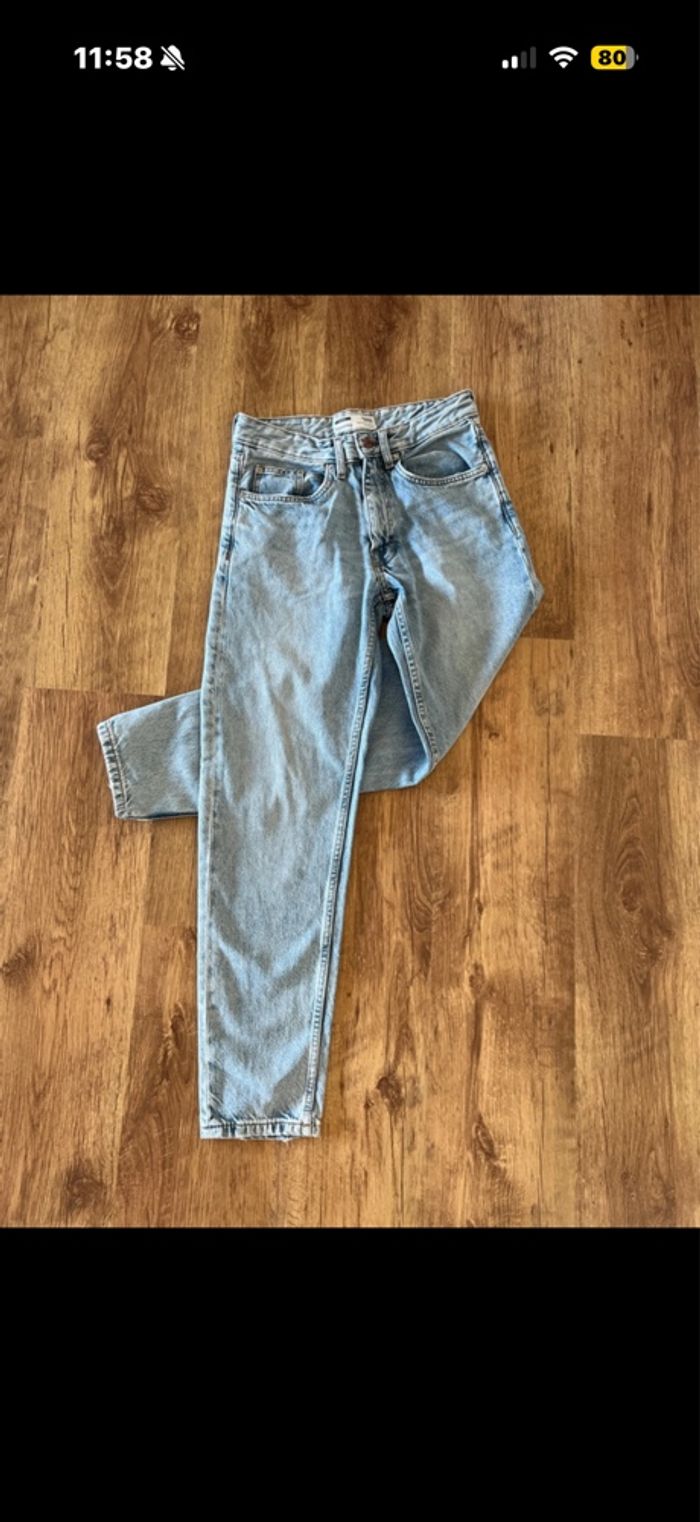 Jeans Bershka coupe loose Straight vintage femme T34 - photo numéro 4