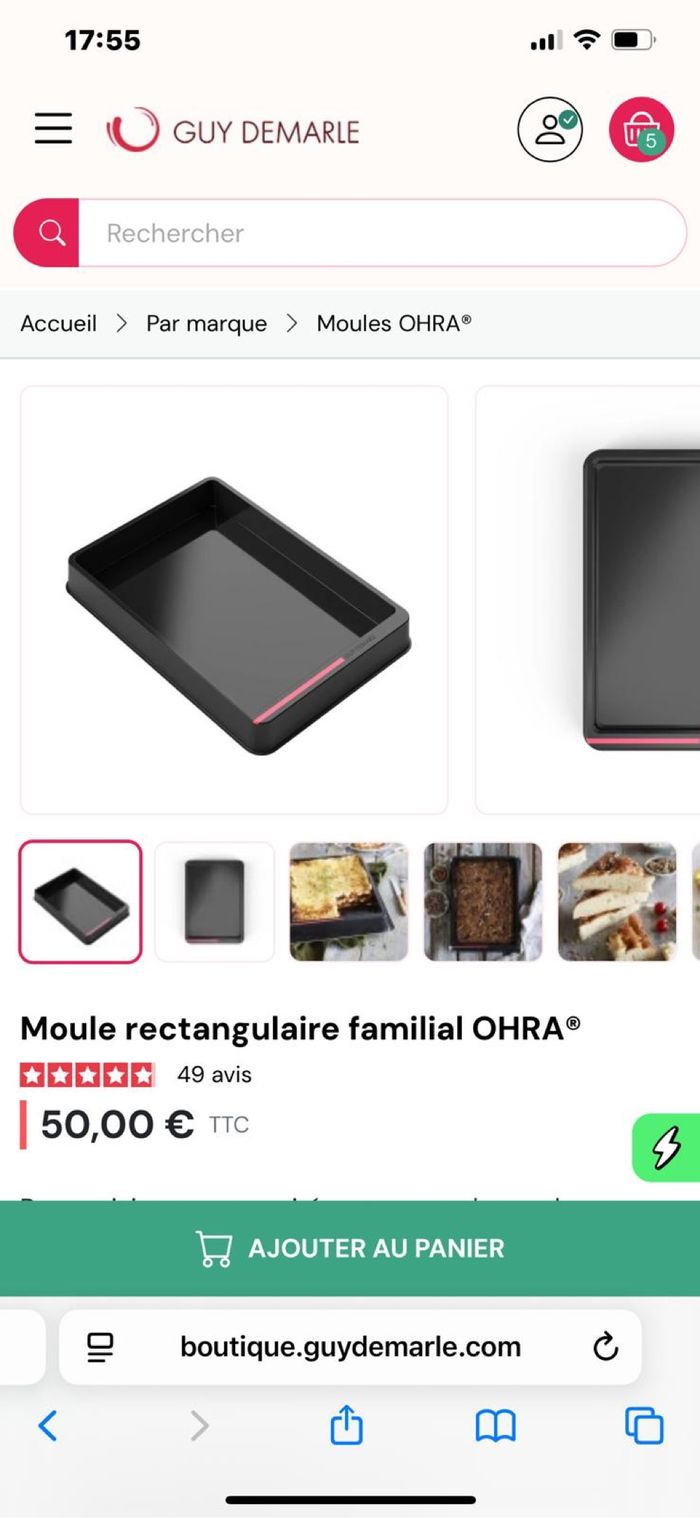 Moule rectangulaire familial Guy demarle
