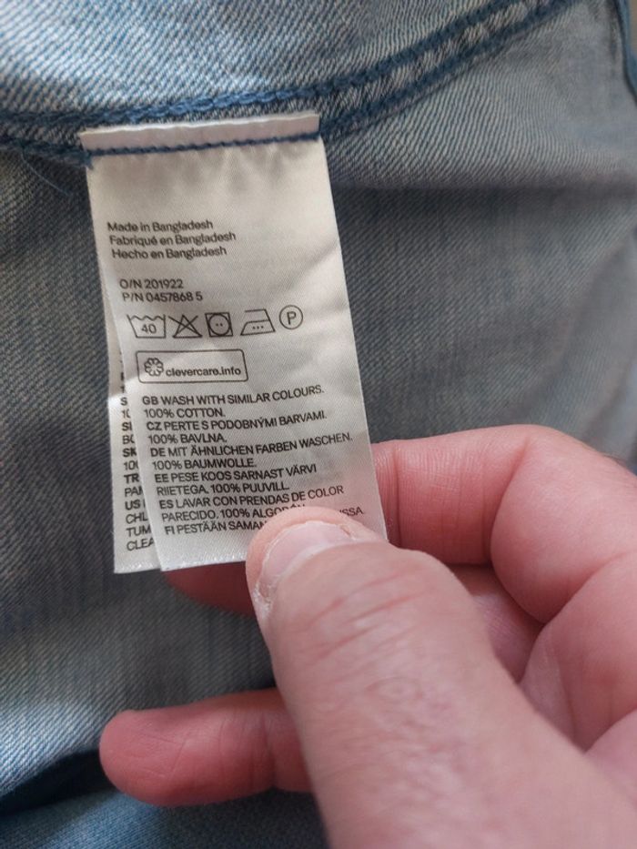 Chemise en jeans H&M taille 34 / XS - photo numéro 4