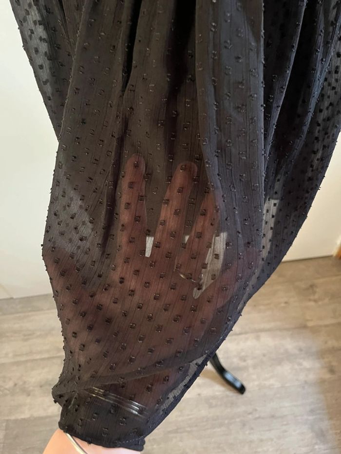 Débardeur en voile noir Zara taille L 40 - photo numéro 4
