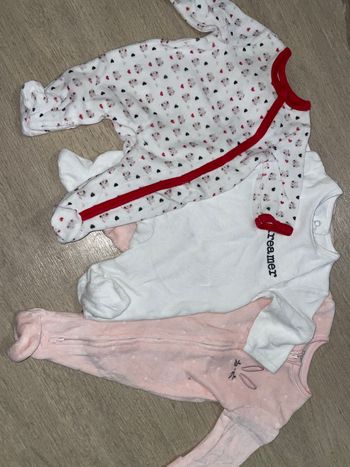 3 pyjama bébé fille 1mois