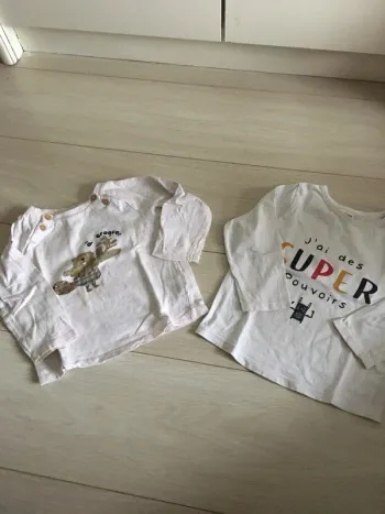 Lot 2 t-shirt manches longues 24 mois TAO
