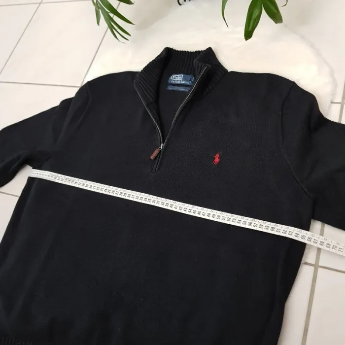 Pull Camionneur half demi zip Ralph Lauren XXL Noir - photo numéro 12