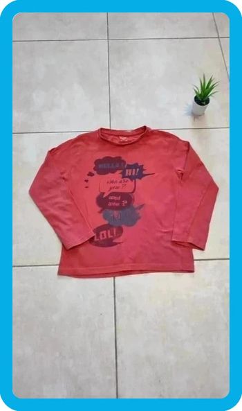 🧡 T-shirt manches longues garçon Kiabi | 8 ans | Couleur brique | Très bon état | Envoi rapide