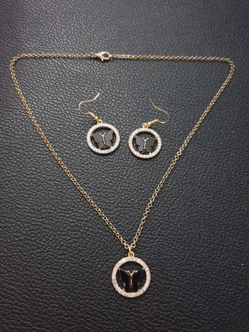 Parure fantaisie "Papillon" noire