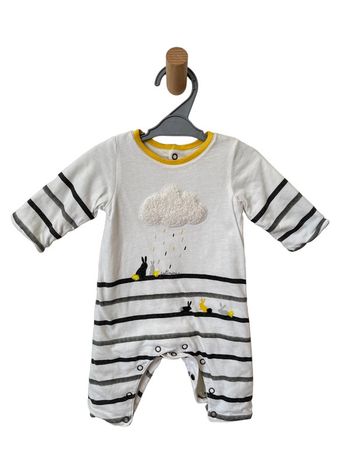 Combinaison molletonnée lapins et nuage - Catimini 1 mois