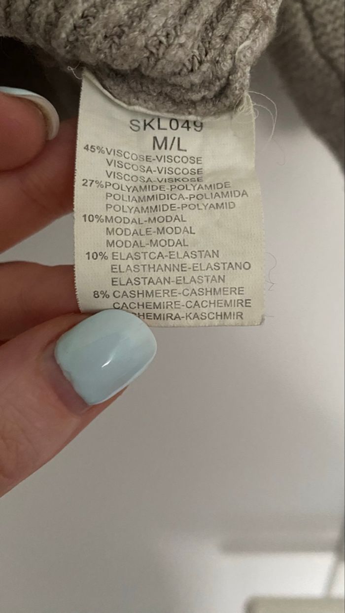 Pull col rond Imua beige - photo numéro 6