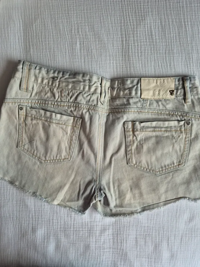 Short en jean avec empiècement tissu Coolcat taille L - photo numéro 6