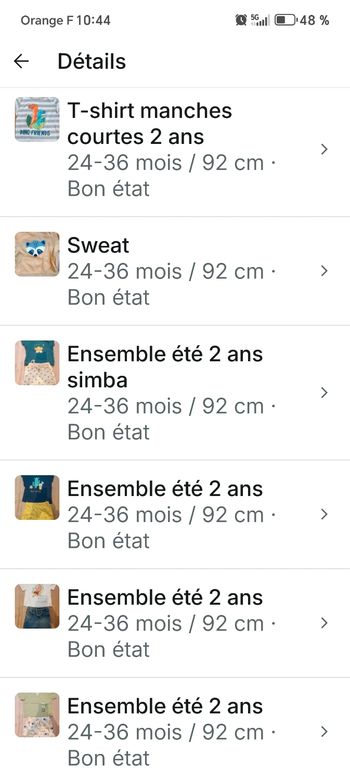 Lot personnalisé 2 ans