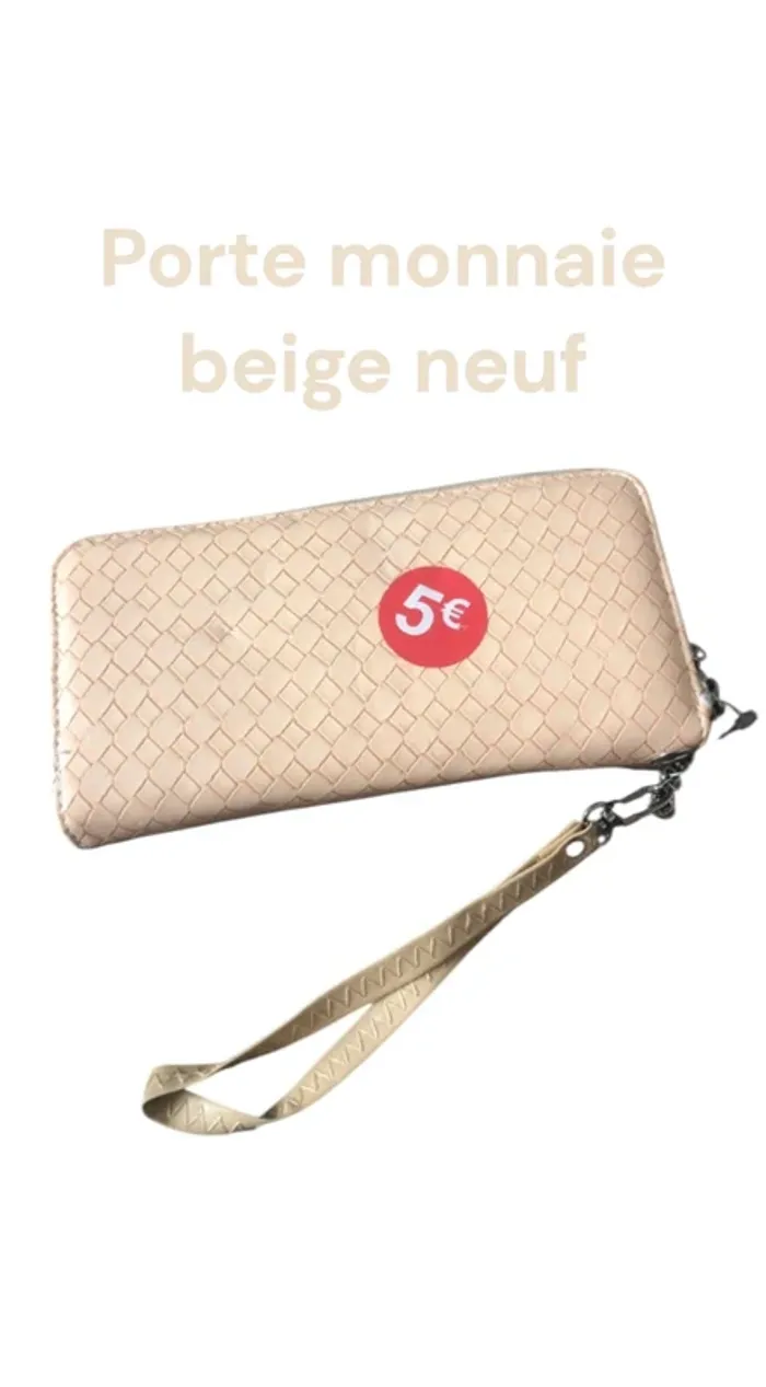 Porte monnaie beige neuf 👛