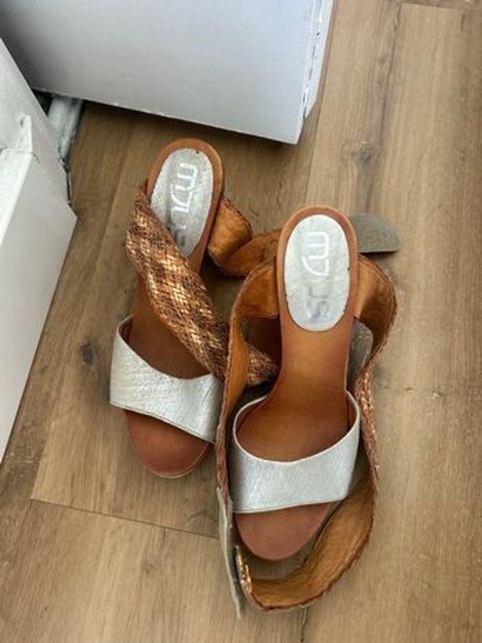 Talons Mjus argenté et marron - photo numéro 4