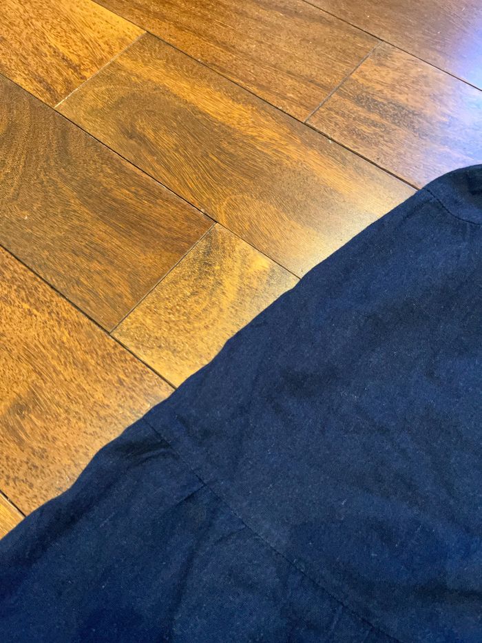 Pantalon extra large wide leg baggy bleu marine taille élastique lavish taille S - photo numéro 8