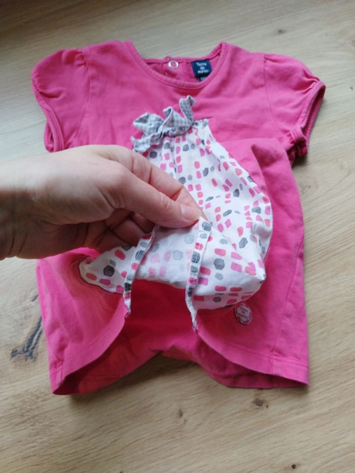 T shirt rose léger 18 mois terre de marins très bon état - photo numéro 4