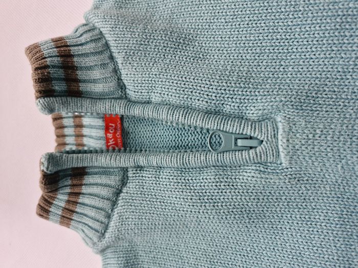 Pull zippé 102 cm Okaou – La Redoute Bleu clair - photo numéro 3