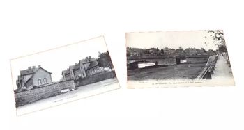 2 Cartes postales anciennes Mayenne (Mayenne) Les Hôpitaux / Le Quai Carnot et la Rue Pasteur