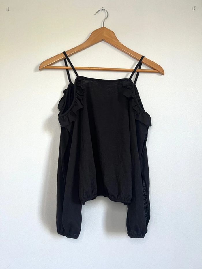 Blouse manches longues Jennyfer noir - photo numéro 3