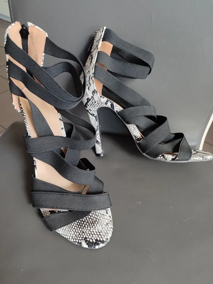 Chaussures de danse latine imprimée serpent