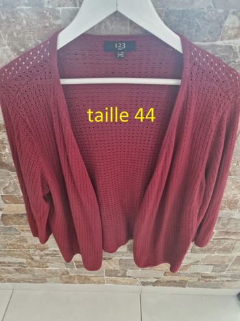 1 veste en maille taille 44 rouge marque 1 2 3
