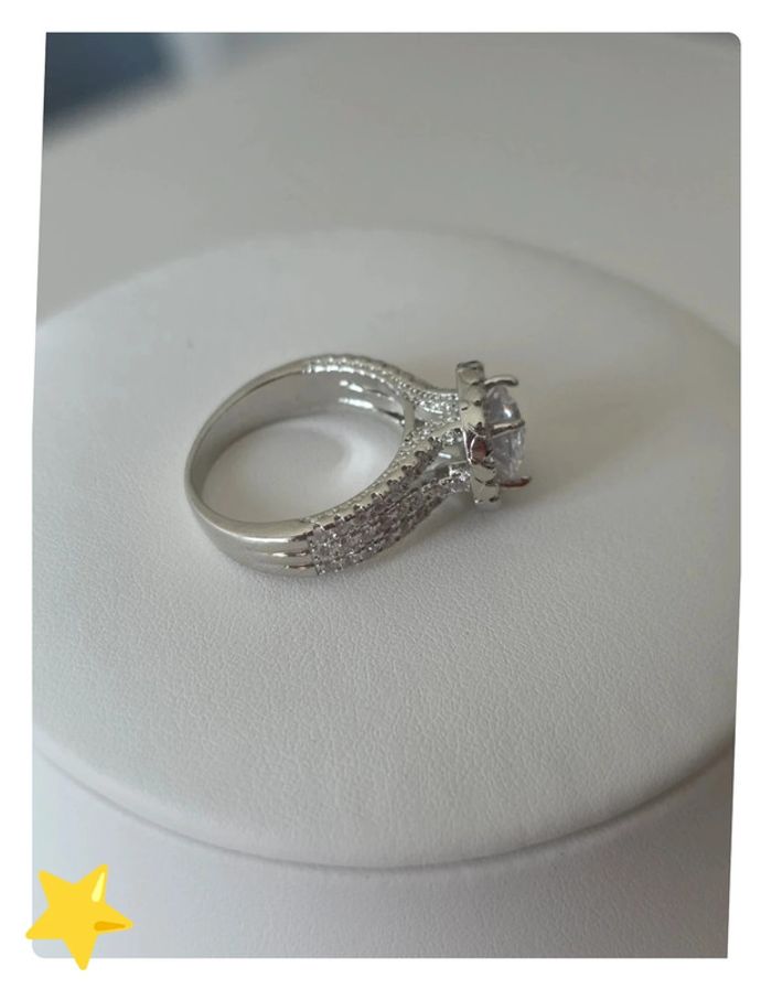 Bague solitaire pierre d'ornement en acier inoxydable chirurgicale 316l - photo numéro 2