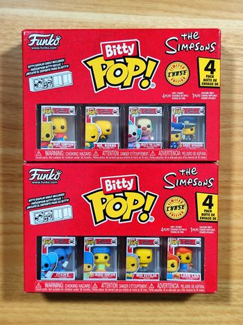 Lot De 2 Boîtes De 4 Bitty Pop! The Simpsons (8 Figurines)