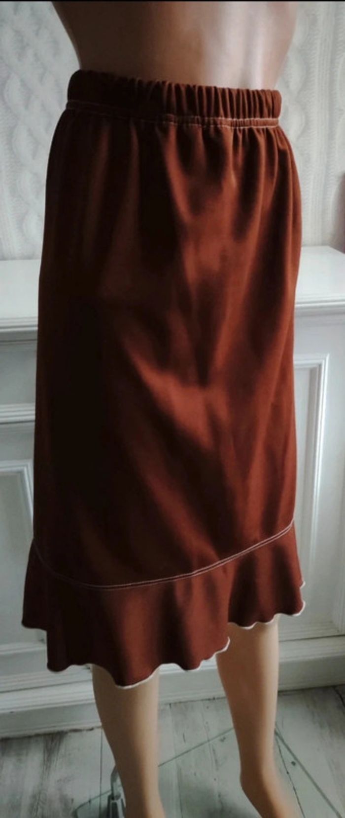 Jupe mi-longue bleu bonheur t50 - photo numéro 5