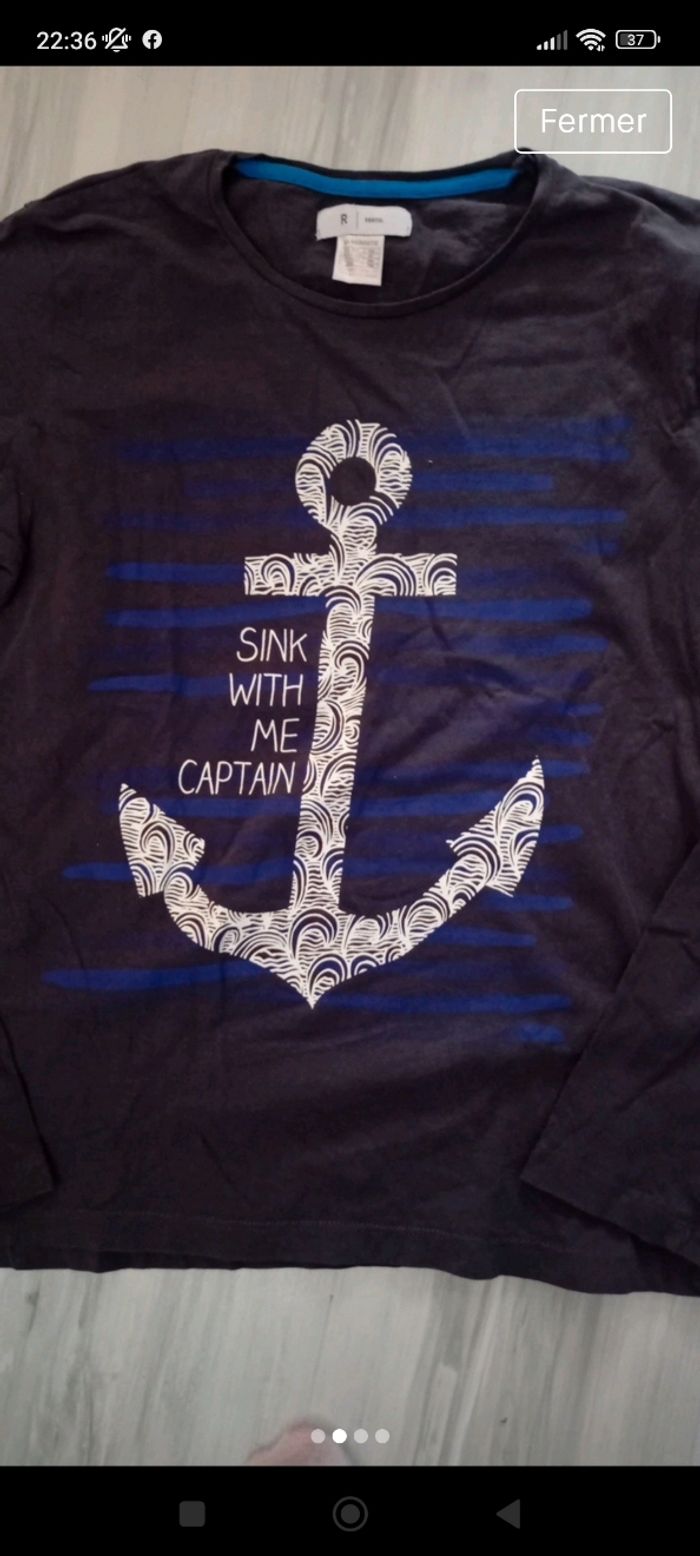 T-shirt manches longues la redoute 12ans garçon - photo numéro 2