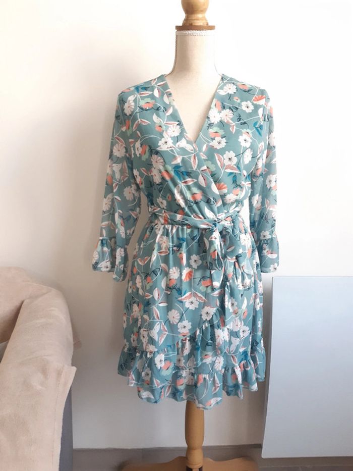 Robe manches longues fleurs