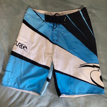 Boardshort Fanning Eagle Pro 2010 Vintage Broderie 🩳 Rip Curl - Taille W32 - FR42