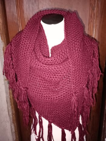 Echarpe châle bordeaux