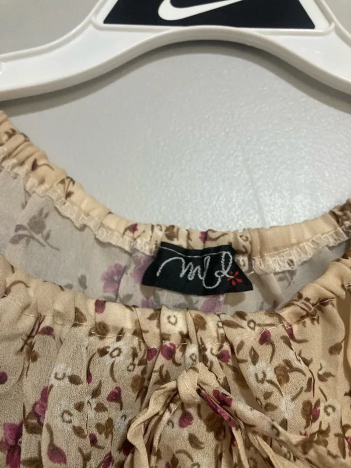 Haut manches longues à motif fleuri Mld Transparent - photo numéro 2
