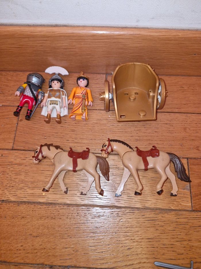 Lot playmobil Thème romain gladiateur chevaux char