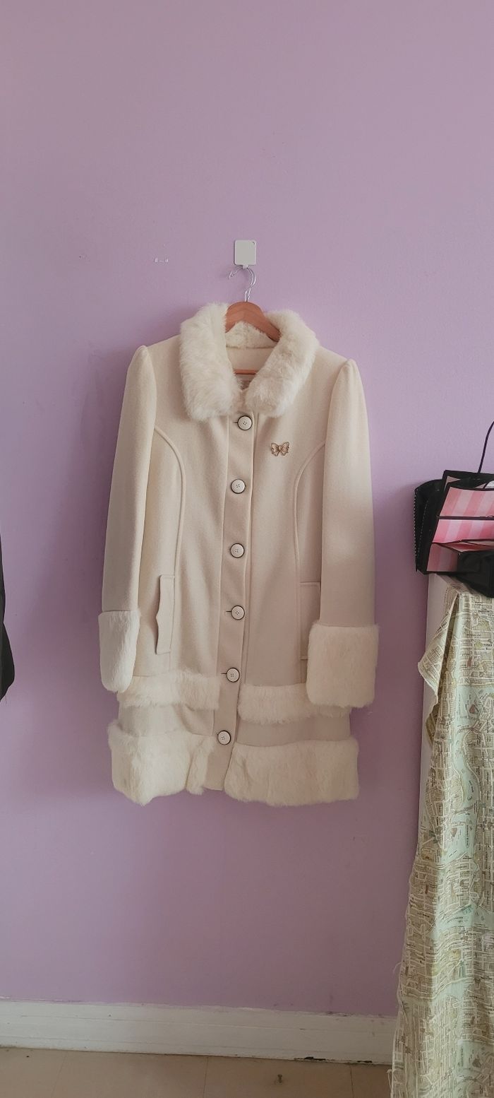 Manteau crème en laine style lolita/himekaji