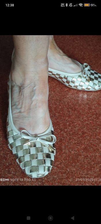 Ballerines femme tressé cuir