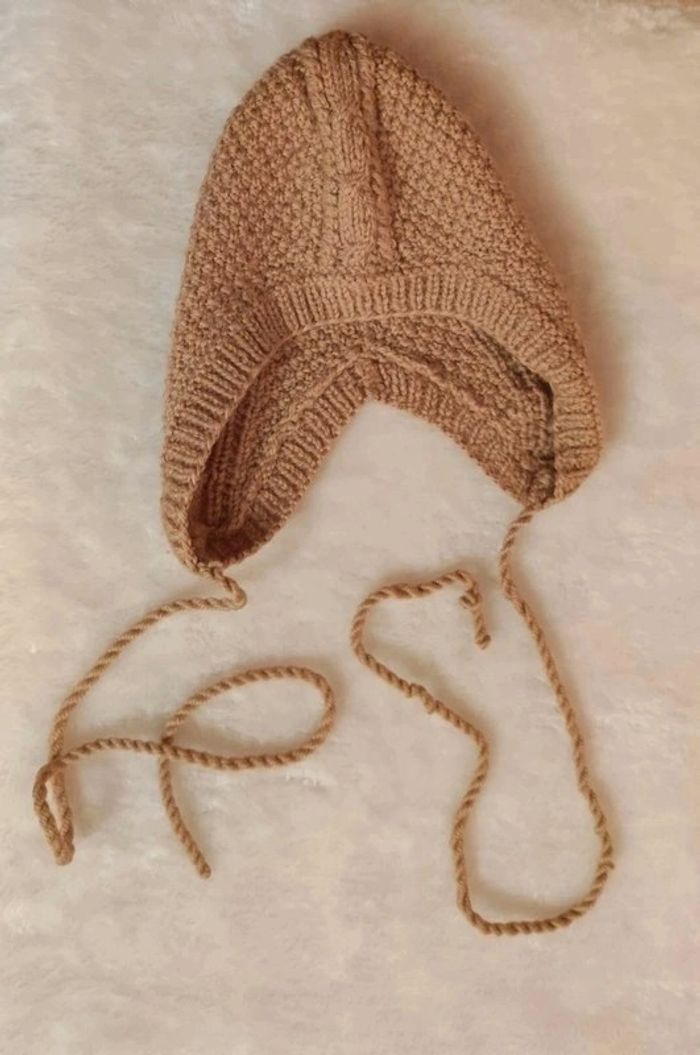 Bonnet Tricoté Main Vintage 70s/80s T. 40cm 🇨🇵 Fabriqué en France - photo numéro 6