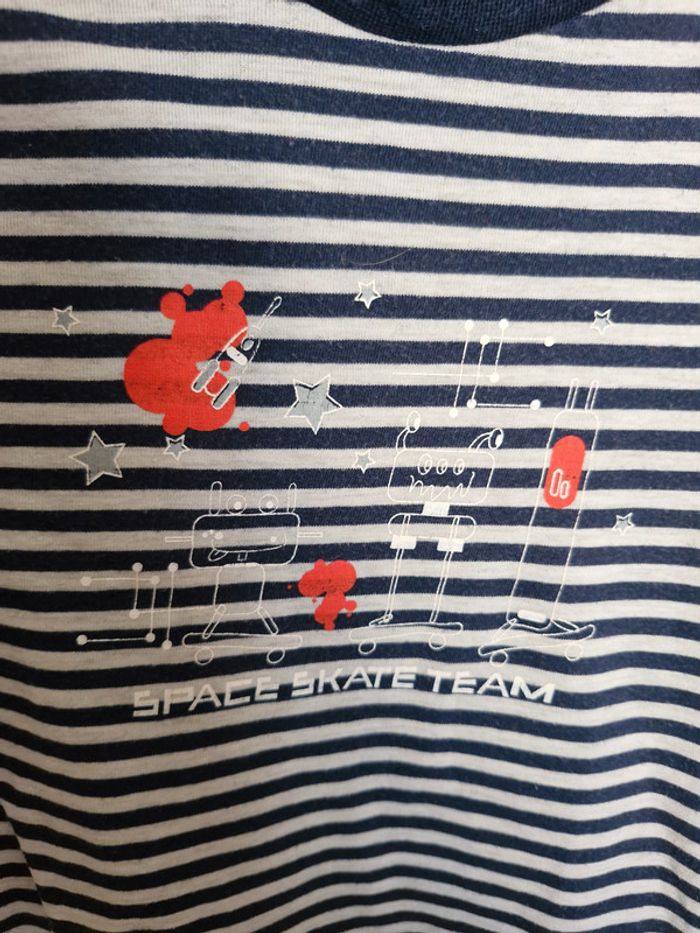 T-shirt manches longues enfant garçon 4 ans Tout simplement Coton - photo numéro 2