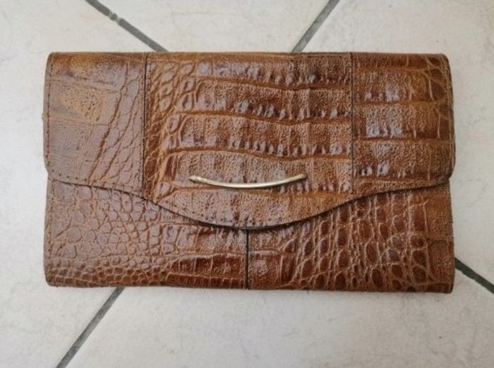 Jolie pochette Vintage imitation croco
