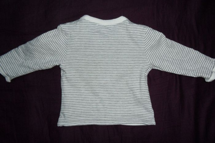 gilet coton rayé mixte, Kitchoun, taille 3 mois - photo numéro 3