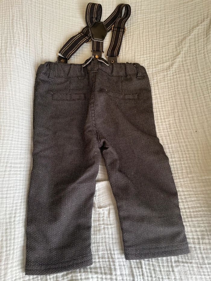 Pantalon avec bretelles - Kiabi - 9 mois - photo numéro 5