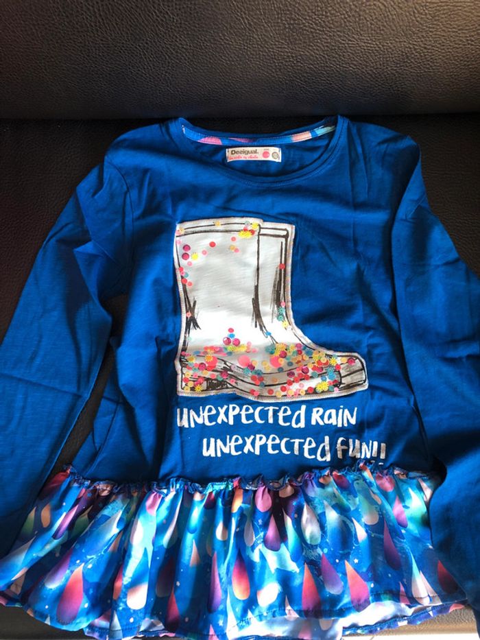 Top Desigual fille 11/12 ans manches longues