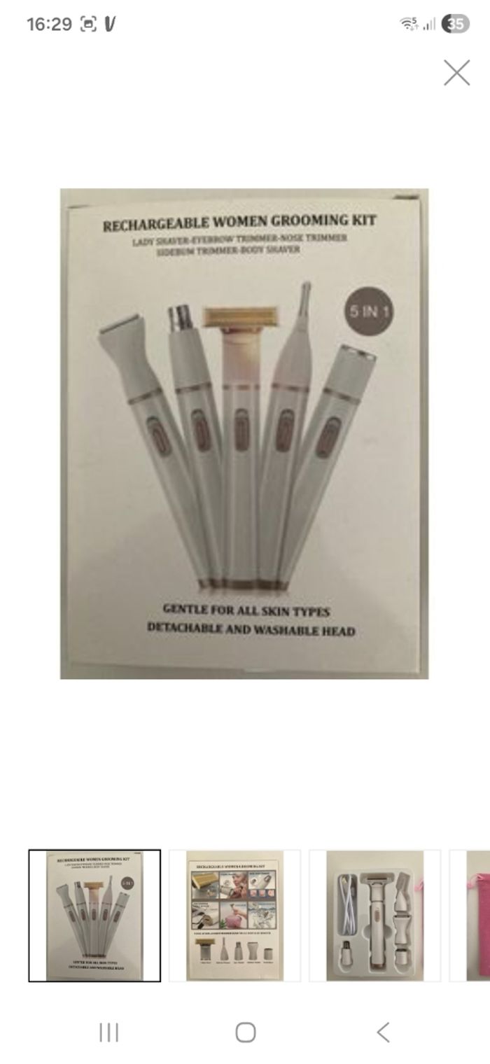 Kit de toilette féminin rechargeable 5 têtes - photo numéro 2